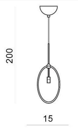 Závěsné svítidlo AZzardo Diana 1 AZ2150 G9 1x40W IP20 15cm chromové