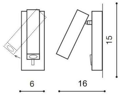 LED Nástěnné svítidlo AZzardo Angus chrome AZ2445 3W 250lm 3000K IP20 100-240V chromové