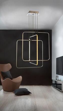 LED Závěsné svítidlo AZzardo Madrid AZ2468 80W 4500lm 3000K IP20 80cm stmívatelné chromové