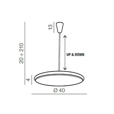 LED Závěsné svítidlo AZzardo Saturnia 40 3000K black AZ2753 30W 1800lm 3000K IP20 40cm černé