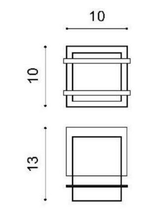 Nástěnné svítidlo AZzardo Blas black AZ3069 G9 1x40W IP20 10cm černé