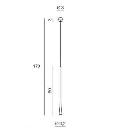 LED Závěsné svítidlo AZzardo Kalia brown AZ3091 7W 325lm 3000K IP20 8cm hnědé