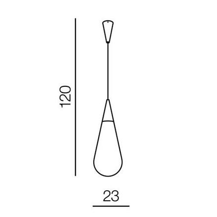 Závěsné svítidlo AZzardo Cadera AZ3165 E27 1x40W IP20 23cm černé