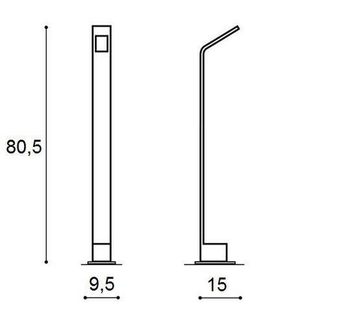 LED Venkovní sloupkové svítidlo AZzardo Agape 80 dark grey AZ3483 6W 480lm 3000K IP54 9,5cm tmavě šedé