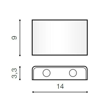 LED Nástěnné svítidlo AZzardo Ginno 2 aluminium AZ0765 4x1W 320lm 3000K IP20 14cm hliníkové