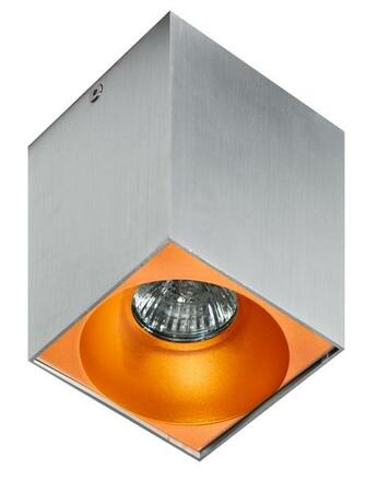 Stropní bodové přisazené svítidlo AZzardo Hugo aluminium AZ0828 GU10 1x50W IP20 9,5cm hranaté hliníkové