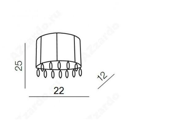 Nástěnné svítidlo AZzardo Sidney wall black AZ0913 E14 1x40W IP20 22cm černé