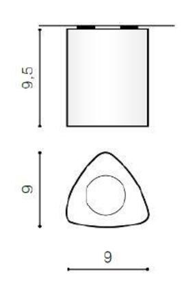 Stropní bodové přisazené svítidlo AZzardo Dario black AZ1111 GU10 1x50W IP20 9cm hranaté černé