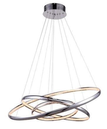 LED Závěsné svítidlo AZzardo Brighton 3 AZ1609 55W 3300lm 3000K IP20 80cm chromové