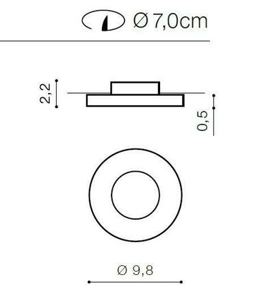 Stropní bodové zápustné svítidlo AZzardo Cleto chrome AZ1621 GU10 1x50W IP20 9,8cm chromové