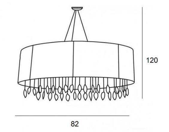 Závěsné svítidlo AZzardo Sidney oval brown AZ1839 E14 6x40W IP20 82cm hnědé