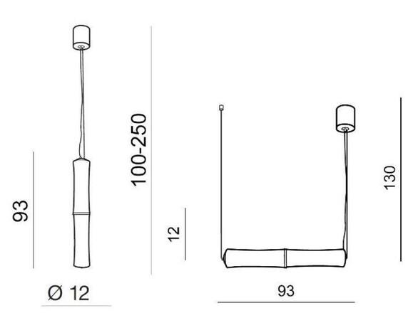 LED Závěsné svítidlo AZzardo Bamboo 2 pendant white AZ1900 48W 4080lm 3000K IP20 bílé stmívatelné