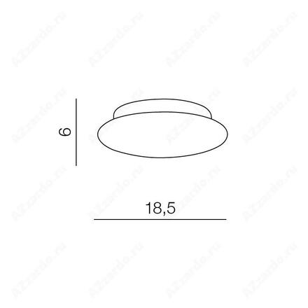 LED Koupelnové stropní přisazené svítidlo AZzardo Eos M white AZ2071 6W 260lm 3000K IP44 18,5cm bílé