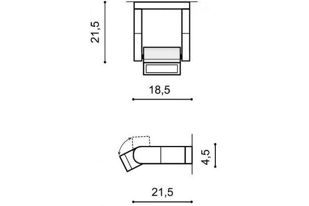 LED Venkovní nástěnné svítidlo AZzardo Frame wall bright grey AZ2133 8W 800lm 3000K IP54 18,5cm světle šedé