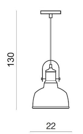 Závěsné svítidlo AZzardo Darling 1 white glass AZ2143 E27 1x40W IP20 22cm bílé