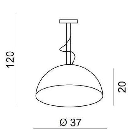 Závěsné svítidlo AZzardo Decora M white AZ2160 E27 1x60W IP20 37cm bílé