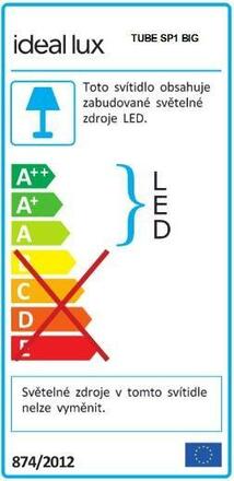 LED Závěsné svítidlo Ideal Lux Tube SP1 Big Nero 211756 13,8W 1300lm 9cm černé