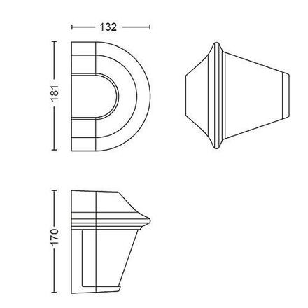 Philips Serres SVÍTIDLO VENKOVNÍ NÁSTĚNNÉ E27 ma. 42W, IP44, černá