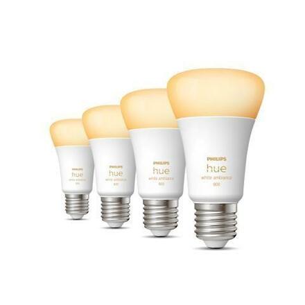 Hue Bluetooth LED White Ambiance set 4ks žárovek Philips 8719514328280 E27 A60 6W 800lm 2200-6500K stmívatelné