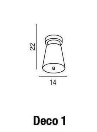 Stropní přisazené svítidlo AZzardo Deco 1 top AZ0495 E27 1x60W IP20 14cm bílé