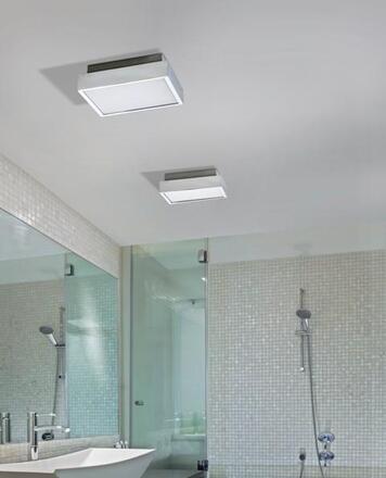 LED Koupelnové stropní přisazené svítidlo AZzardo Asteria 30 chrome 3000K AZ2073 24W 950lm 3000K IP44 29cm chromové
