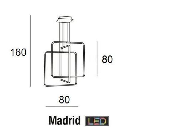 LED Závěsné svítidlo AZzardo Madrid AZ2468 80W 4500lm 3000K IP20 80cm stmívatelné chromové