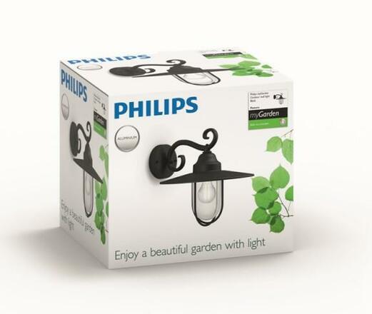 Venkovní nástěnné svítidlo Philips Pasture 16270/30/PN černé
