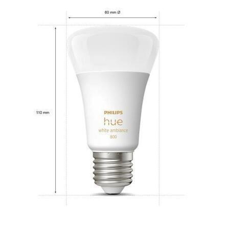 Hue Bluetooth LED White Ambiance set 4ks žárovek Philips 8719514328280 E27 A60 6W 800lm 2200-6500K stmívatelné