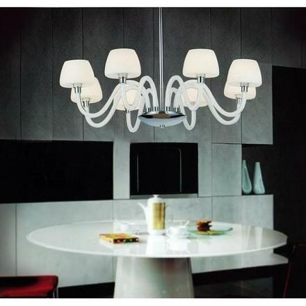 Závěsné svítidlo AZzardo Gloria 8 AZ0176 E14 8x40W IP20 85cm bílé