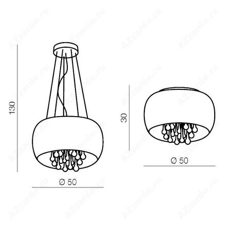 Závěsné/stropní přisazené svítidlo AZzardo Buzz pendant/top AZ1646 G9 5x40W IP20 měděné