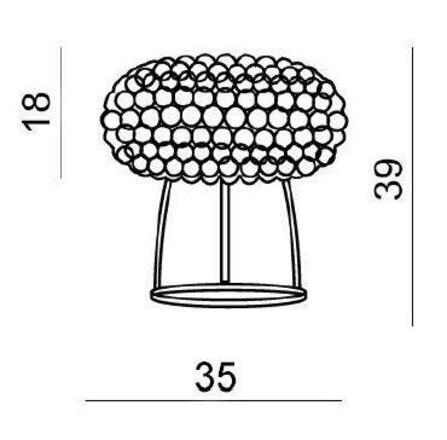 Stolní lampa AZzardo Acrylio table AZ1099 R7s 1x100W IP20 35cm čirá