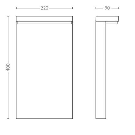 Philips NOV 2017 Bustan SVÍTIDLO VENKOVNÍ SLOUPEK 2x4.5W 16485/93/P0