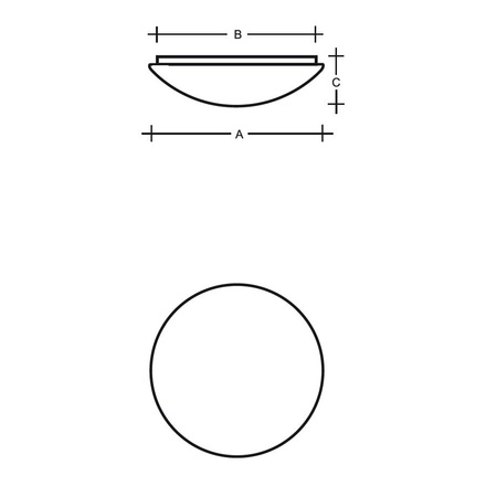 LUCIS stropní a nástěnné svítidlo CHARON IP44 2x75(57)W E27 sklo opál PS29.12.T135