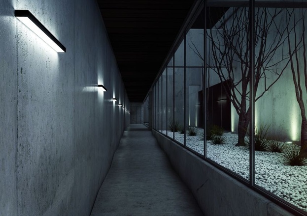 LUCIS nástěnné svítidlo IZAR II 40W LED 3000K akrylátové sklo bílá I2.L1.1200.92M DALI2 DALI