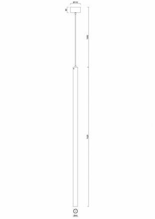 OSMONT SUB60510 SUBRA S3 závěsné plastové svítidlo černá / bílá IP20 4000 K 37W LED