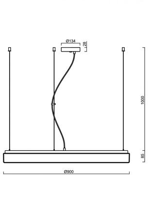 OSMONT 48204 DELIA L5 závěsné plastové svítidlo bílá IP40 3000 K 150W LED DALI