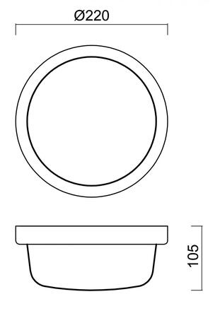 OSMONT 50012 ELEKTRA 3 L stropní/nástěnné průmyslové plastové svítidlo bílá / čirá IP54 60W E27