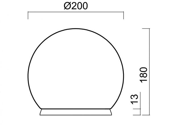 OSMONT 50530 BIANCA 1 stolní skleněná lampa černá / bílá IP40 25W E27