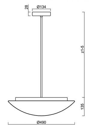 OSMONT 53145 AURA P5 závěsné skleněné svítidlo bílá IP40 3000 K 33W LED