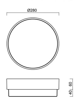 OSMONT 57212 TRITON 1 stropní/nástěnné průmyslové plastové svítidlo stříbrná / bílá IP65 3000 K 19W LED HF