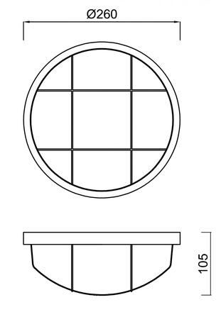 OSMONT 57245 ELEKTRA 4 stropní/nástěnné průmyslové plastové svítidlo bílá IP65 3000 K 9W LED