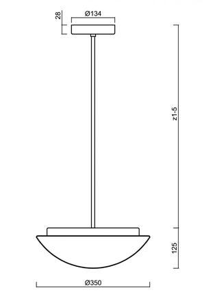 OSMONT 60460 AURA P3 závěsné skleněné svítidlo bílá IP40 3000 K 14W LED