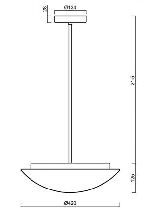 OSMONT 60475 AURA P4 závěsné skleněné svítidlo bílá IP40 3000 K 20W LED DALI