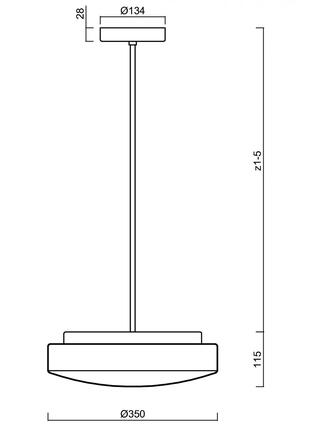 OSMONT 61060 EDNA P3 závěsné skleněné svítidlo bílá IP40 3000 K 14W LED