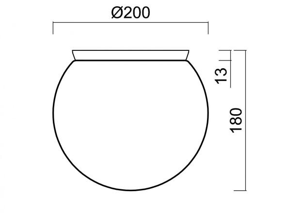 OSMONT 61221 STYX 1 stropní/nástěnné skleněné svítidlo černá / bílá IP65 3000 K 9W LED