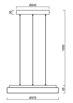 OSMONT 66370 CARINA LE1 závěsné skleněné svítidlo bílá IP40 3000 K 24W LED