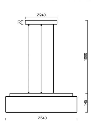 OSMONT 67411 ERIS LE4 závěsné skleněné svítidlo černá / bílá IP40 3000 K 47W LED DALI