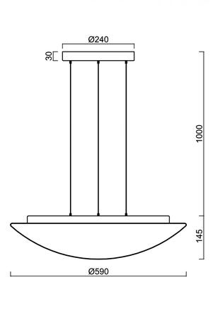 OSMONT 67441 AURA LE9 závěsné skleněné svítidlo stříbrná / bílá IP40 3000 K 35W LED