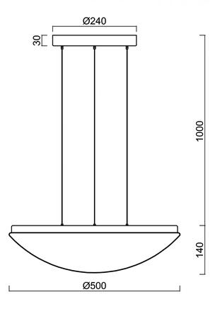 OSMONT 68004 TITAN LE3 závěsné plastové svítidlo bílá IP40 3000 K 35W LED