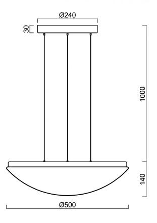 OSMONT 68013 TITAN LE3 závěsné plastové svítidlo bílá IP40 3000 K 35W LED DALI